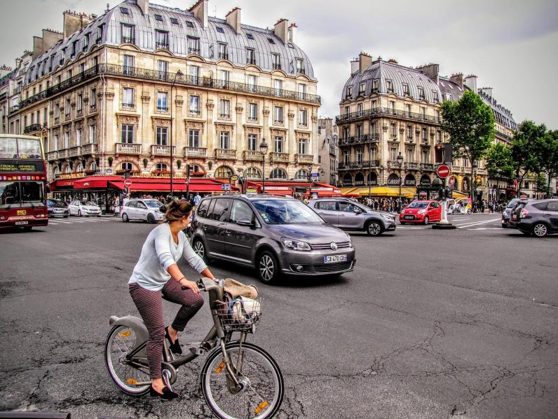 Les pistes cyclables à Paris